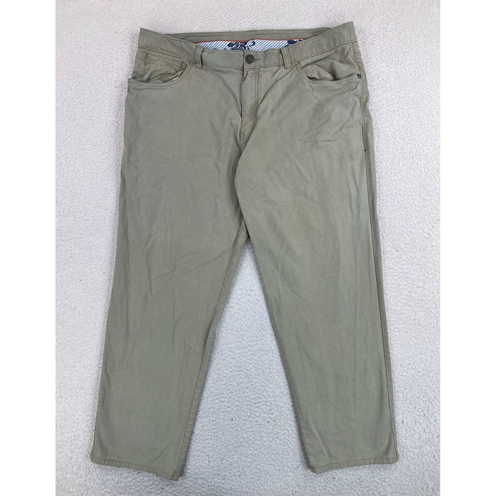 Tommy Bahama Pants Mens 40x30 Beige Relaxed Fit Stretch Chino Casual Beach